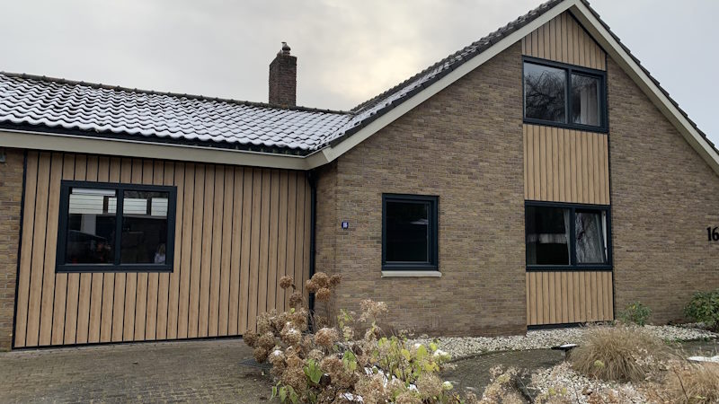 Vrijstaande woning met kunststof kozijnen